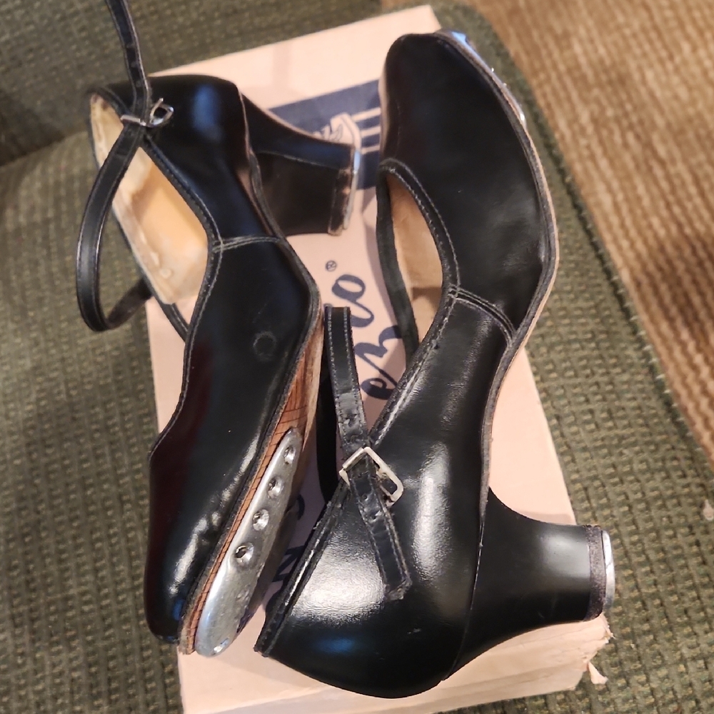 Capezio black Master Tap Shoes Women's Size 7M - Picture 4 of 7